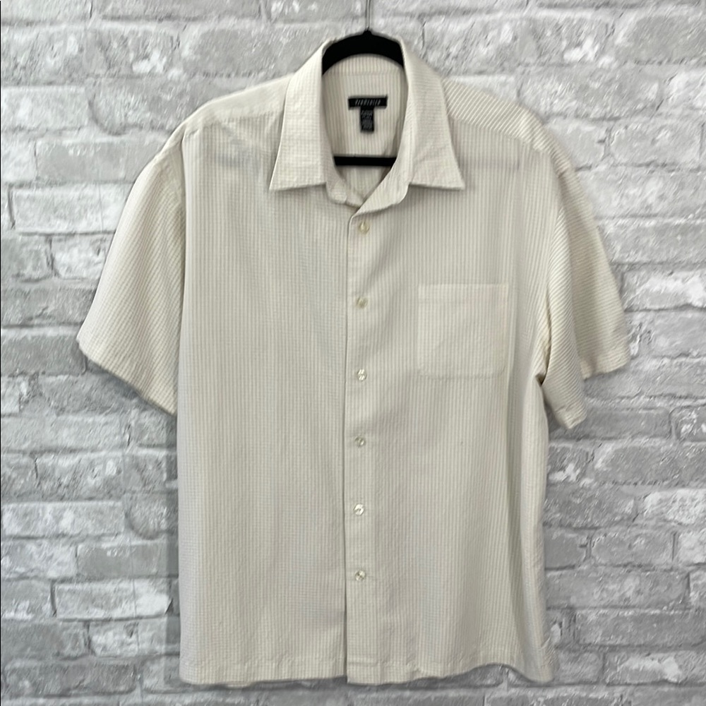 Van Heusen Cream Casual Button Down Shirt